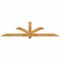 Ekena Millwork Redmond Rough Sawn Timber Gable Bracket, Western Red Cedar, 84"W x 21"H x 4"D x 4"F, 6/12 Pitch GBW084X21X0404RED00RWR - alternate 1
